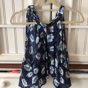 Floral blue top